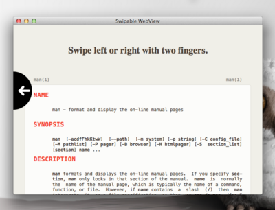 Two Finger Swipe WebView screenshot