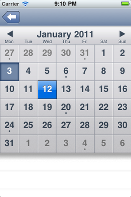 TapKu Calendar screenshot