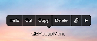 QBPopupMenu screenshot