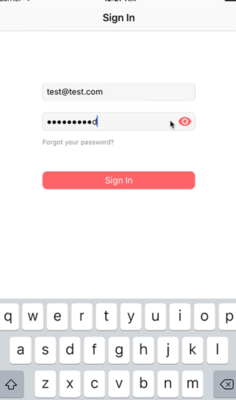 PasswordTextField screenshot