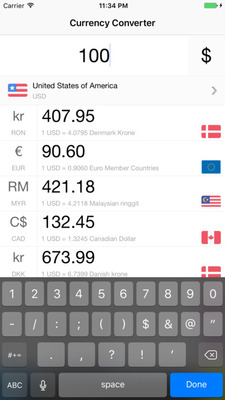 Currency Converter Swift Viper screenshot