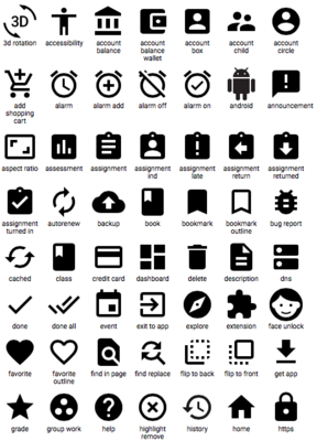 Google Material Design Icons screenshot
