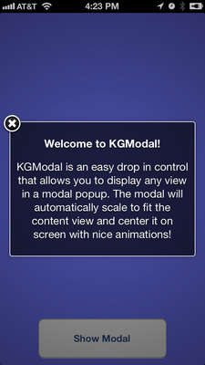 KGModal screenshot