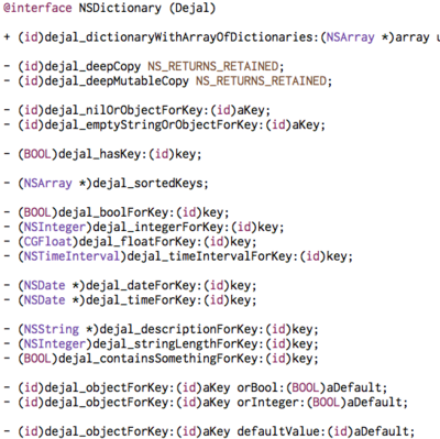 DejalFoundationCategories screenshot