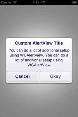WCAlertView screenshot