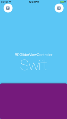 RDGliderViewController-Swift screenshot
