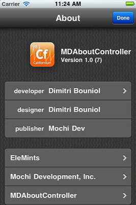 MDAboutController screenshot