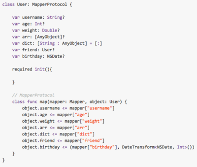 ObjectMapper (Swift) screenshot