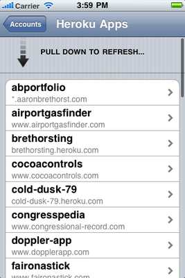 Pull-to-Refresh TableView screenshot