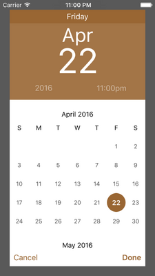 Calendar Time Selector screenshot