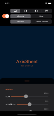 AxisSheet for SwiftUI screenshot