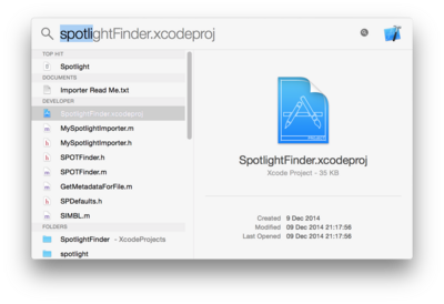 SpotlightFinder screenshot