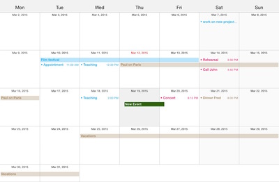CalendarLib screenshot