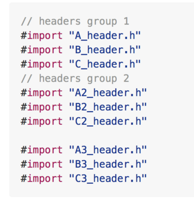 Xcode 8 headers (imports) sorting tool screenshot